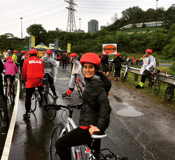 Leila Riding on the DVP - Ride for Heart 2018