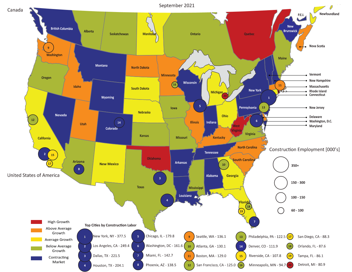 Labor Weather Map