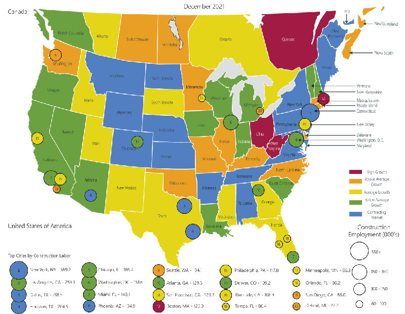 Labor Weather Map