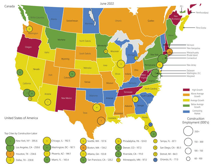Labor Weather Map
