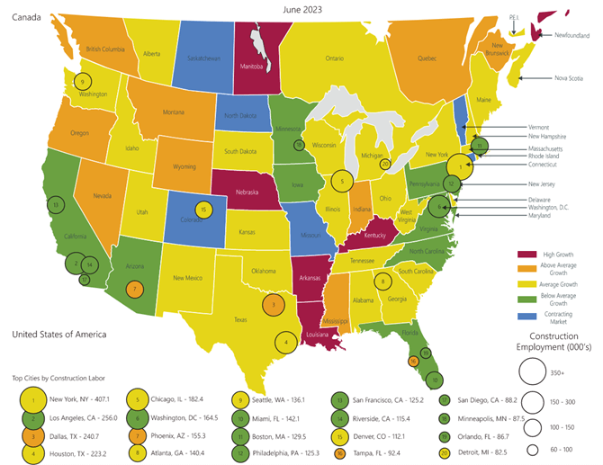 Labor Weather Map