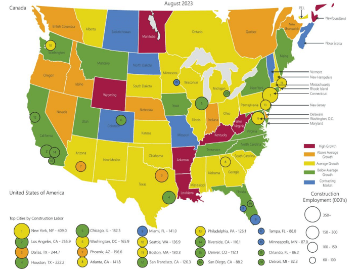 Labor Weather Map