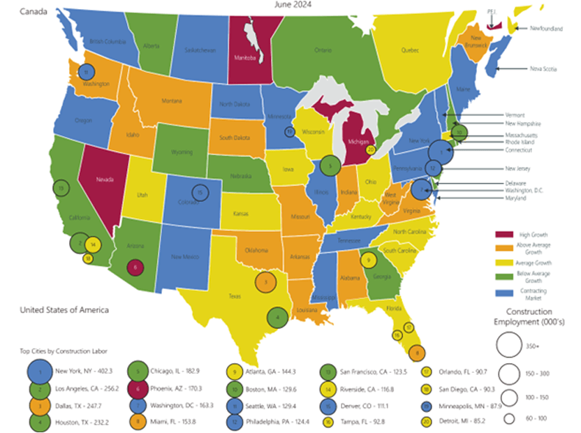 Labor Weather Map Q2 2024